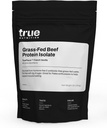 True Nutrition Grass Fed Beef Protein Powder Isolate - 29 гр. палео, Кето, Carnivore Beef Protein per Serviceing - Zero Carb, Fat Free, Gluten Free, Dairy Free, Soy Free - French Vanilla - 1LB