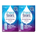 TheraTears Dry Eye Therapy Lubricating Eye Drops for Dry Eyes, Preservative Free Eye Drops, 30 Single-Use Vials (2 Pack)