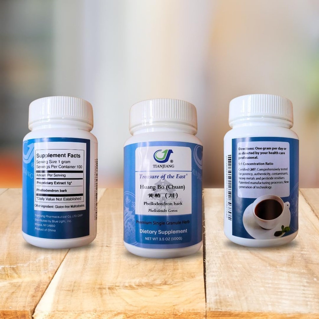 Schat van het Oosten, Phellodendron Bark - Huang Bai (Chuan) (5:1 Geconcentreerde Kruidenextract Granulaat, 100g)
