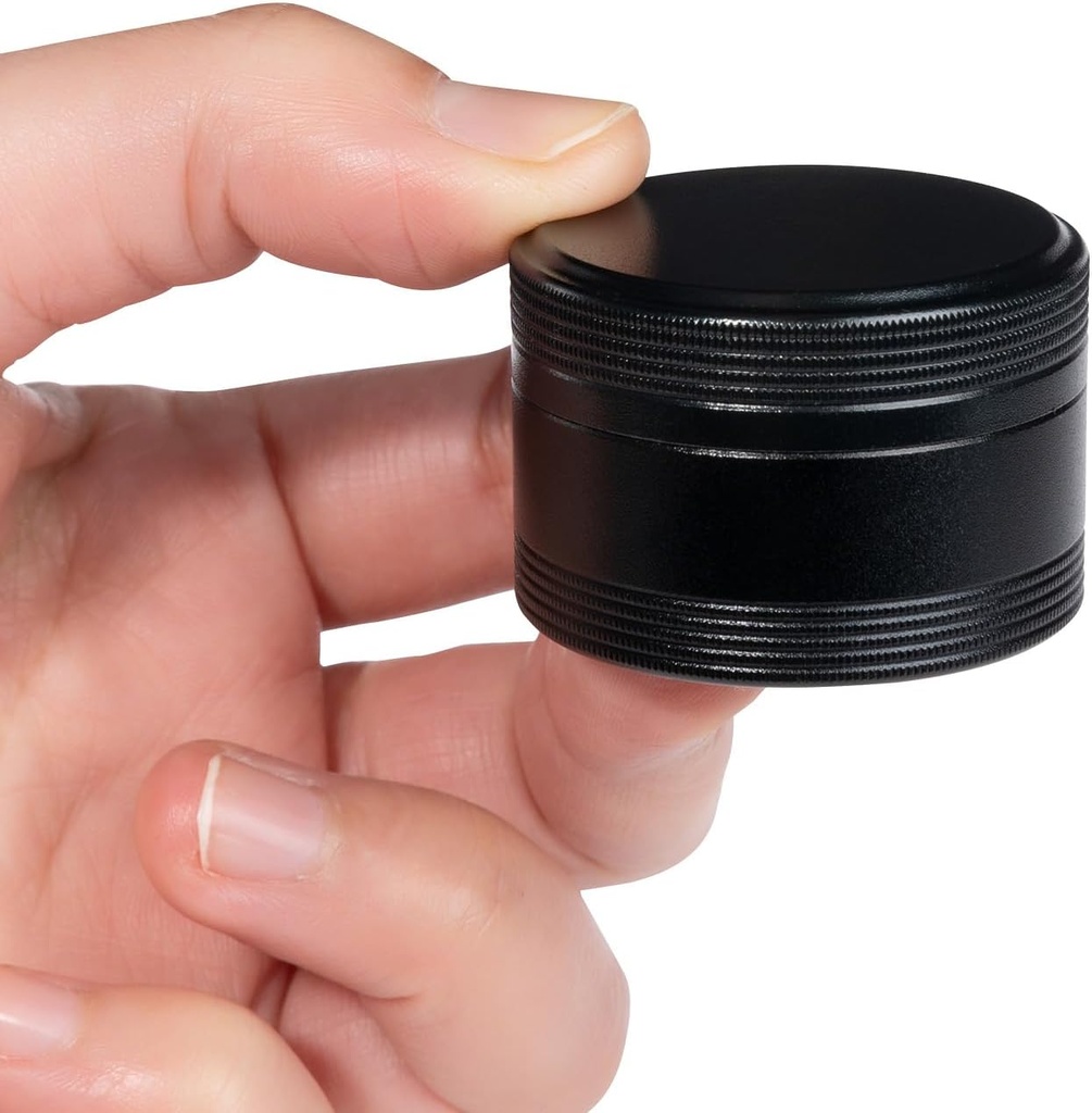 XHT mic rotund Black Pilula cutie - un singur recipient pilula portabil impermeabil pentru buzunar & Pursa, Organizator de medicamente de călătorie, Compact Aluminum Pilula Holder pentru medicamente, ulei de pește