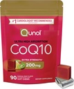 Qunol CoQ10 200mg Soft Chews, Extra Strength & Ultra High Absorption Coenzyme Q10 Supplement, # 1 Cardiologist Rekommenderad Supplement för hjärthälsa, 90 Count