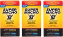 Super Macho Integratore alimentare con Alta Potenza Zinco & 7 B Vitamine, Senza Preservativi, Zucchero o Caffeina, Made in USA, 50 Softgels (3 Pack)
