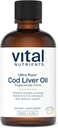 Vital Nutrients - Ultra Pure Cod Liver Oil 1025 (Pharmaceutical Grade) - 100 % 순수한 노르웨이어 Cod Liver Oil - 병 당 200 ml