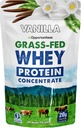 Oportuniteas Grass Fed Syrovátkový prášek koncentrát - Vanilla - čistý protein dodatek - Non GMO, Hormon Free & gluten Free - 1lb
