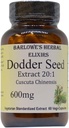 Barlowe's Herbal Elixirs Dodder Seed (Tu Si Zi) 20:1 Ekstrakt | 600mg Per Kapsel | Njur Yang & Longevity Support | 60 Vegansk kapsler | Stearate-fri, Additiv-fri, Glassflaske