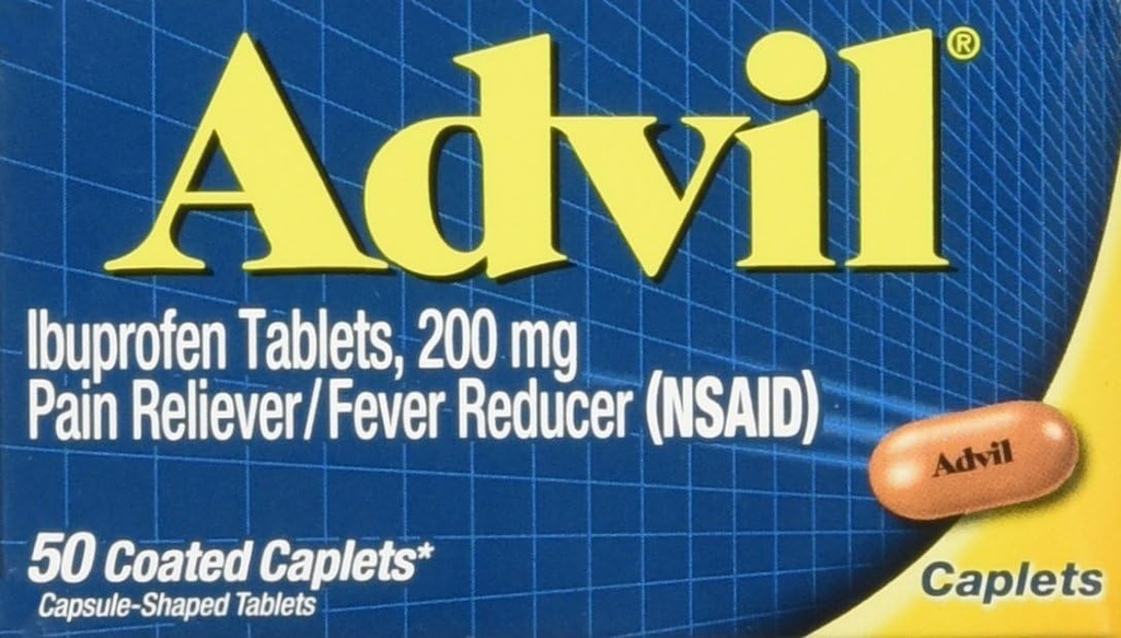 Advil Caplets, 200mg.50 ct