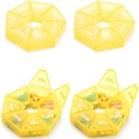 Iknedēļas Pill Organizators Liels 7 dienu Pill Box Organizators Daily Medicine Case for Vitamīna zivju eļļa Tabletes papildinājumi Artrīts Friendly