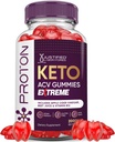 Обоснованные лаборатории Proton Protein Keto ACV Gummies Extreme 2000MG Proton Keto Gummies Apple Cider Vinegar Формулируется с гранатовым свекольным соком Порошок B12 Vegan Non GMO 60 Gummys