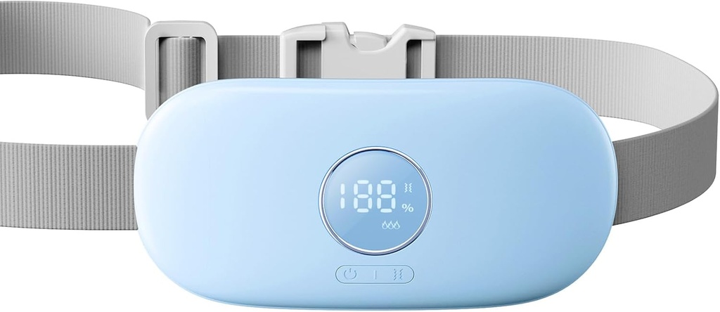 Gaiatop 便携式加热帕,用于期间加压、5000mAh 可充电电池、2H计时器、3个热量级和6个月经救济期疼痛、背带或无带带带的按摩模式