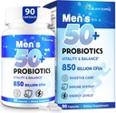 男性抗生素,高级50+男性抗生素,综合Gut & Energy支持 850亿CFU, 1800mg Prebiotic Fiber – 适合50,90以上肠道健康抗生素