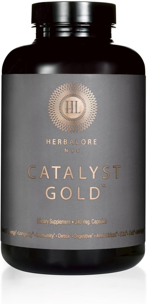 Natural Catalyst Gold Superfood Supplement 124; for Immunitet, fordøjelse, hår, hud og negle (240 kapsler)