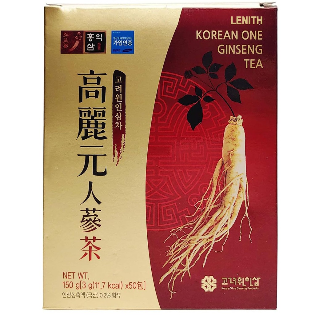 LENITH Korean Panax Ginseng Roots Extract Granules Tea 50T 150g (3g X 50 väskor)