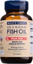 Wiley's Finest Wild Alaskan Fish Oil Peak DHA - 900mg EPA et DHA Oméga-3 - 60 Softgels (30 portions)