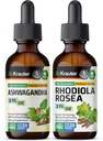 BIO KRAUTER Ashwagandha Tintura 2 Fl. Oz. & Rhodiola Rosea Tintura 2 Fl. Oz.