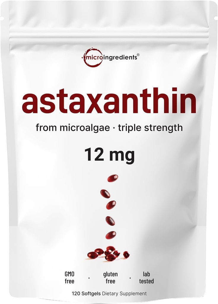 Astaxantín 12mg, 120 Softgels, 4mesiac Zásobovanie