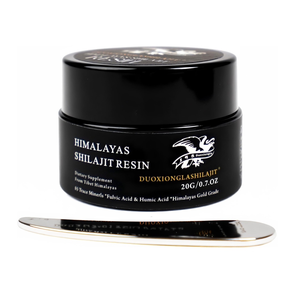 Himalayas Shilajit Resin - Pure Golden Grade | 100% Natural with 85+ Trace Minerals | Energy Boost & Immune Support for Men & Women | Lab Tested | 20g, 100 Servings