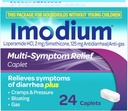 Imodium Multi-Simptomų palengvinimo kapsulės su Loperamido hidrochloridu ir simetikonu, anti- Diarchinis vaistas nuo viduriavimo, dujos, pūtimas, rampos ir spaudimas, lengviau atidaryti, 24 pr