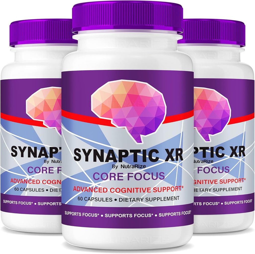 NutraRize (Pack mit 3 Synaptic XR – Tägliche Support-Kapseln mit einer Balanced Blend für Fokus, Schärfe und Alltagsleistung| Einfache Tabletten für tägliches Wellness (180 Kapseln)