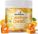 Bovine Colosrum Soft Chews suplementaris amb probiòtics per a Gut Health, Bloing, implementació de l' aparença, el creixement del cabell i la bellesa - Orange Flavor (60 Servings)