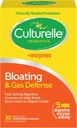 Cultelle Bloating & Gas Defense, 消化酶和消化卫生的Probiocts, 30 Capsules, 支持偶尔消化和不适