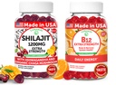 Lunakai USA Made Shilajit & B12 Extra Strength Gummies Bundle – Energy, Focus, and Daily Wellness – Vegan & Delicious
