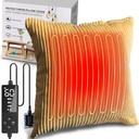 Kreatril Heated Pillow Cover 18x18 (ingen pile sett inn), Menstruell oppvarming Pad for rygg smertelindring, Periode oppvarming pads for cramps