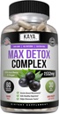 Kaya Naturals Max Detox Herbal Supplement - 천연 성분 1532 mg - 심플 분말, Acai Berry Extract, 생강 뿌리 60 카운트