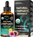 USDA Organic Lymphatic Drainage Supplement - Echinacea | Elderberry | Dandelion | Rosehip | Cleavers | Calendula | Burdock - Made in USA - Lymph System Drops - Apoio inmune, Cleanse & Detox, 2 fl oz