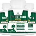 תוסף Tributyrin - Butyrate Precursor for Gut, Leaky Gut Support,Digestion 180 Count (Pack of 3)