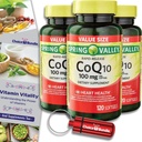 Choice Bundle Spring Valley Rápido-Release CoQ10 Coenzima Q10 100 mg Softgels 120 CT 3 pk (360 Total) + Vitamin Guide & Pill Container (5 artigos)
