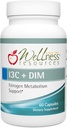 Wellness Resources I3C + DIM pre zdravý metabolizmus estrogénu, detoxikácia (60 kapsúl) - 300 mg I3C + 100 mg DIM - Vegan, bez lepidla