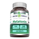 Amazing Formulas Melatonin Supplement | 3 Mg Per Serving | 240 Tablets | Non-GMO | Gluten-Free | Made in USA