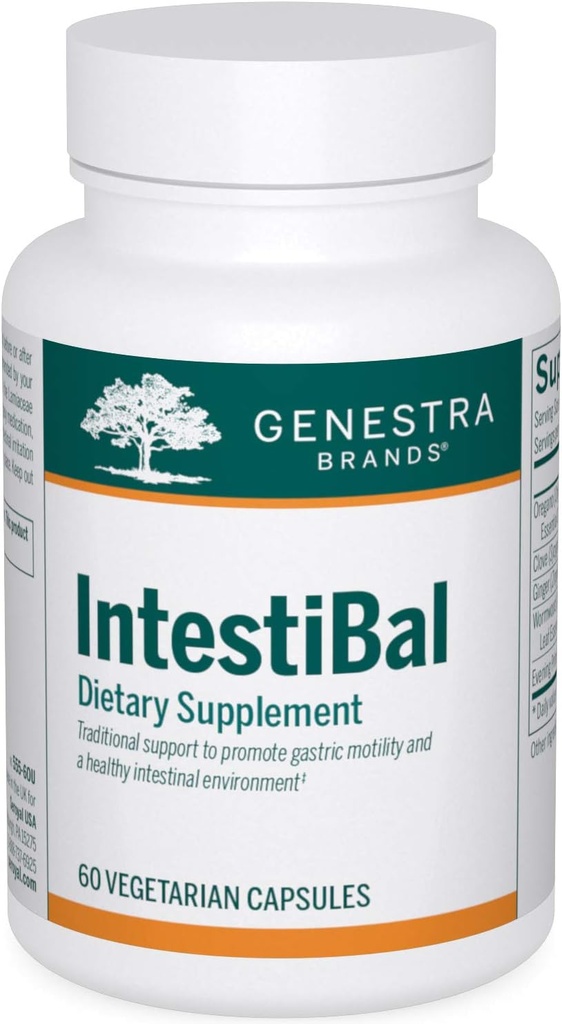 Genestra Marques IntestiBal. Avec les huiles essentielles de Ginger et Wormwood 60 Capsules
