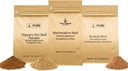 PURE ОРИГИНАЛНИ СУРОВИНИ Slippery Elm Bark, Marshmallow Root, и Burdock Root Bundle, 1 Lb Each, Прах, Билкови добавки