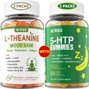 NEVISS Sugar Free L- Theanine Calm Gummies 120 Counts + Sugar Free 5- HTP Gummies 120 Counts
