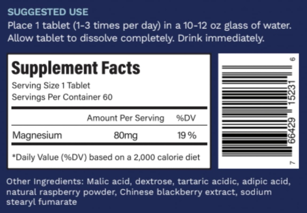 Actieve H2 Ultra + Waterstof Water Tablet, Natuurlijke Framboos. Ondersteunt algemene welzijn met voordelen van moleculaire waterstof 60 diensten