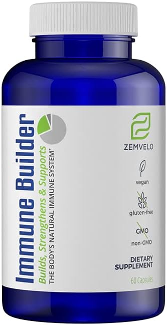 Immune Builder Capsule Supplement | Traveling üçün böyük - Məhsullar üçün böyük - Xoşulmaq üçün böyük / Immune Support / 2 Kapsül, 2X Daily | Uşaqlar üçün Safe