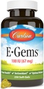 Carlson - E-Gems, 100 IE, Heart Health & Optimal Wellness, Antioxidant, 250 mjuka gels