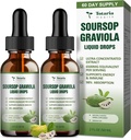 (2 แพ็กส์) Prety Soursop Gravola Filida Plop สนับสนุนสุขภาพของผิวหนังแบบไดเรกทีฟ, Sleep & Antooxidant – Gaurabana Original Original All All Excact Surp Props Silids Silum Plops, Notal Favor, Not-GMO, เวก้า 4 FIOz