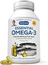 ANDREW LESSMAN Essential Omega33 Mint - 600 Softgels - Ultra- Pure, High Potency Omega33 Oils. Vysoká DHA, žádná žaludeční nevolnost, žádné kontaminující látky, žádná rtuť. Small Snadné polykat ponožky