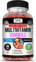 Kaya Naturals Adult Multivitamiini Gummy, Biotiini, A-vitamiini, C & E, mukaan lukien Sinkki & Vitamin B-12, Foolihappo, Mansikka maku ... Gluteenittomat monivitamiinit Sweet Adult Gummies - 60 Gummy