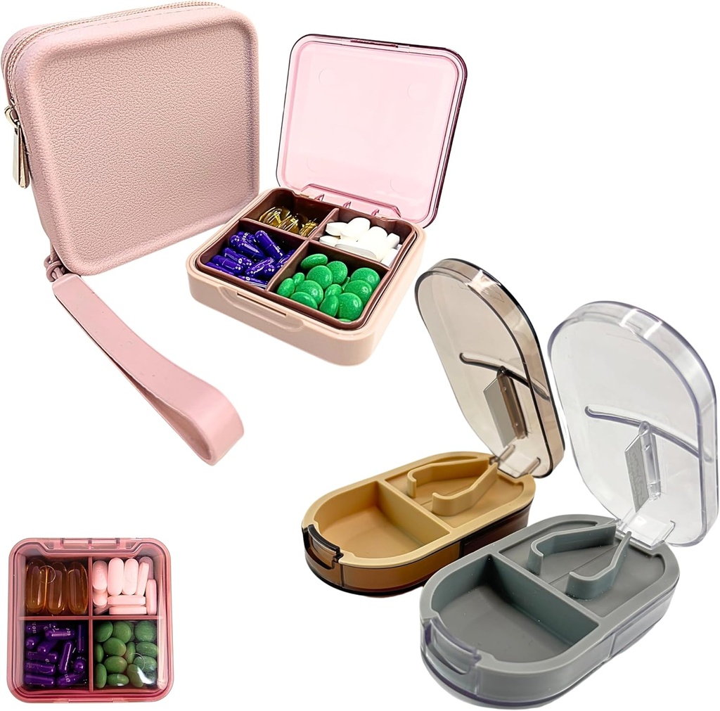 Pill Organizer ja Pill Cutter Splitter Set