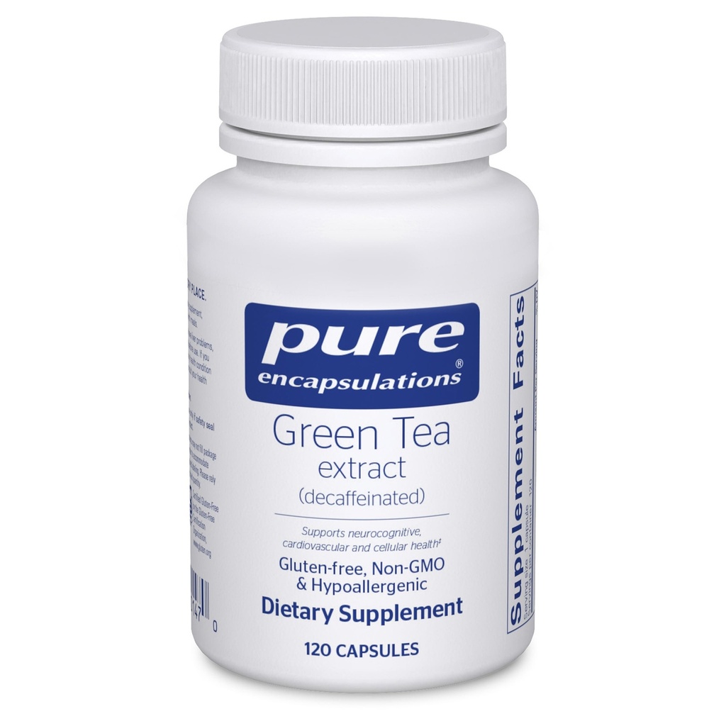 Pure Encapsulations Green Tea Extract (Decaffeinated) | Hypoallergenic Antioxidant Support for All Cells in the Body* | 120 Capsules