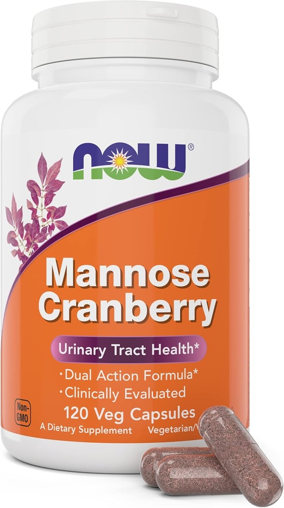 AGORA Foods Mannose Cranberry, 120 cápsulas de Veg - con PAC - 450mg dMannose, 250mg Whole Cranberry - Limpeza de forraxe e saúde de tracto urinario * - Complemento amigable vegano, non GMO