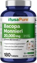 NusaPure Bacopa Leaf Monnieri Erauzi 20.000 mg 180 Tablet (Erauzketa 20:1, Gluten Free)