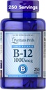 Puritan's Pride Vitamin B-12 1000Mcg Timed Release Caplets | Integratore alimentare per Energy Metabolism Support | Timed Release | Supporto per energia cellulare - 250 Count