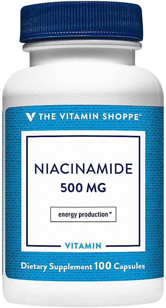 Der Vitamin Shoppe Niacinamide 500MG unterstützt Cholesterol-Levels bereits im Normalbereich, Einmal täglich (100 Kapseln)