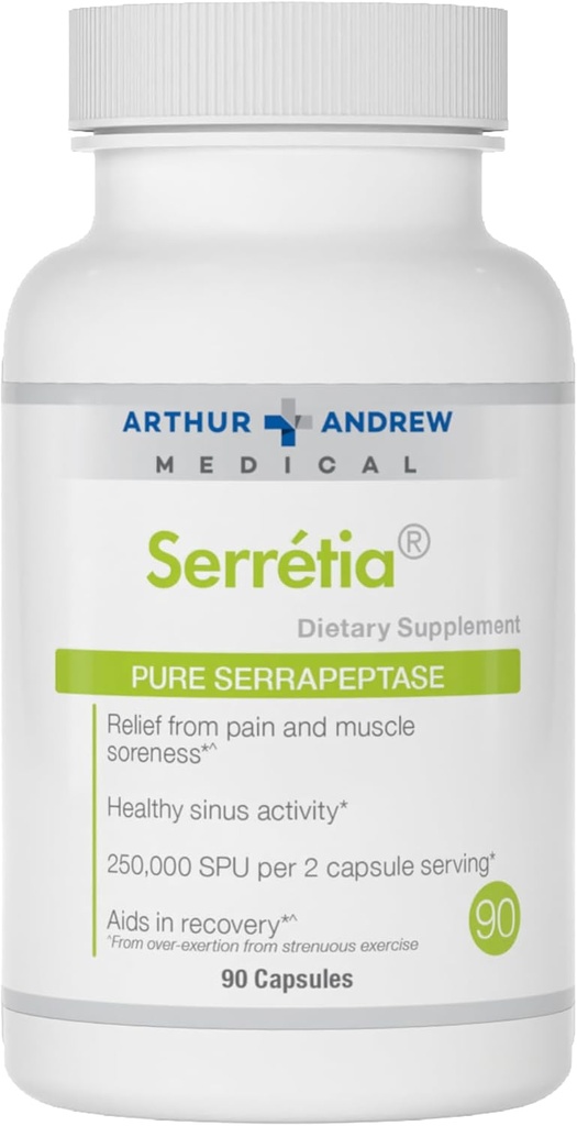 Arthur Andrew Medical, Serretia, Seraraptitza la fórmula per al Muscle i el suport Sinus, 90 Capules