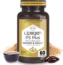 PS Plus El cervell suplementari per a la memòria i el focus - Phosofidylserina Bran health - Nootropica - 60 Softgelis per a un mes de provisions
