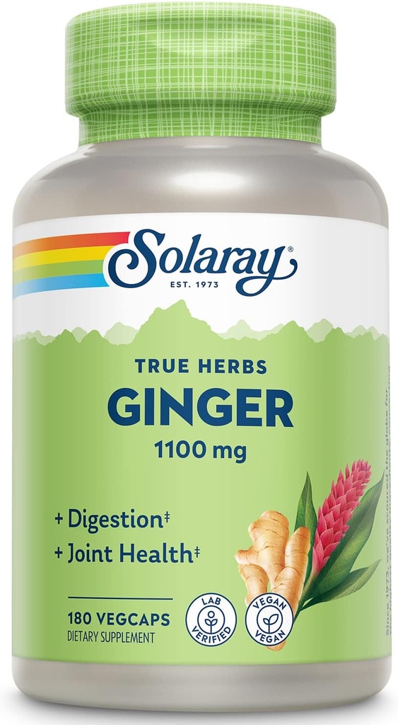 SOLAY Ginger Root 1100mg y tế xã hội, tham gia và di chuyển & Smach Dissolation Hỗ trợ Tiện ích